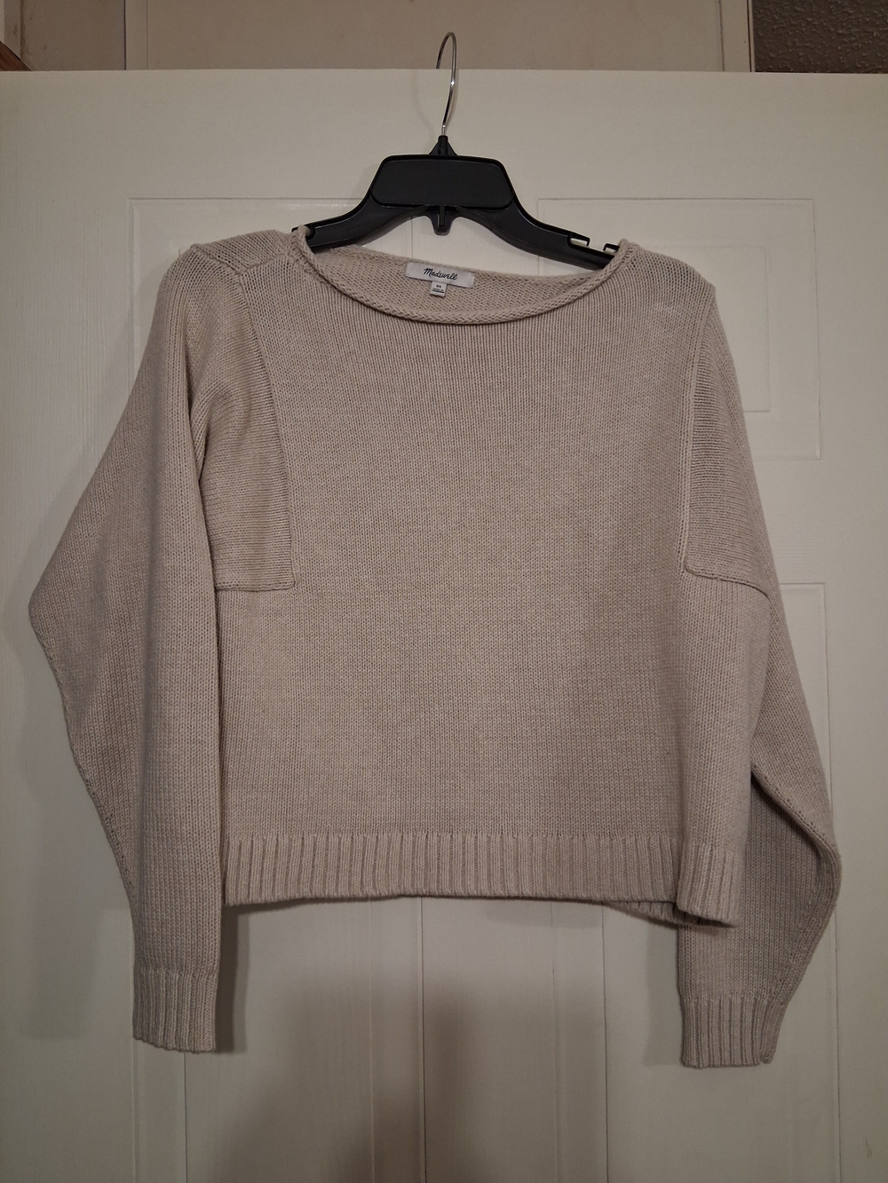 Madewell Cream Knit Boxy Sweater